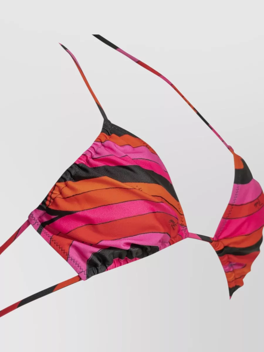 Pucci Printed Halterneck Bikini Top