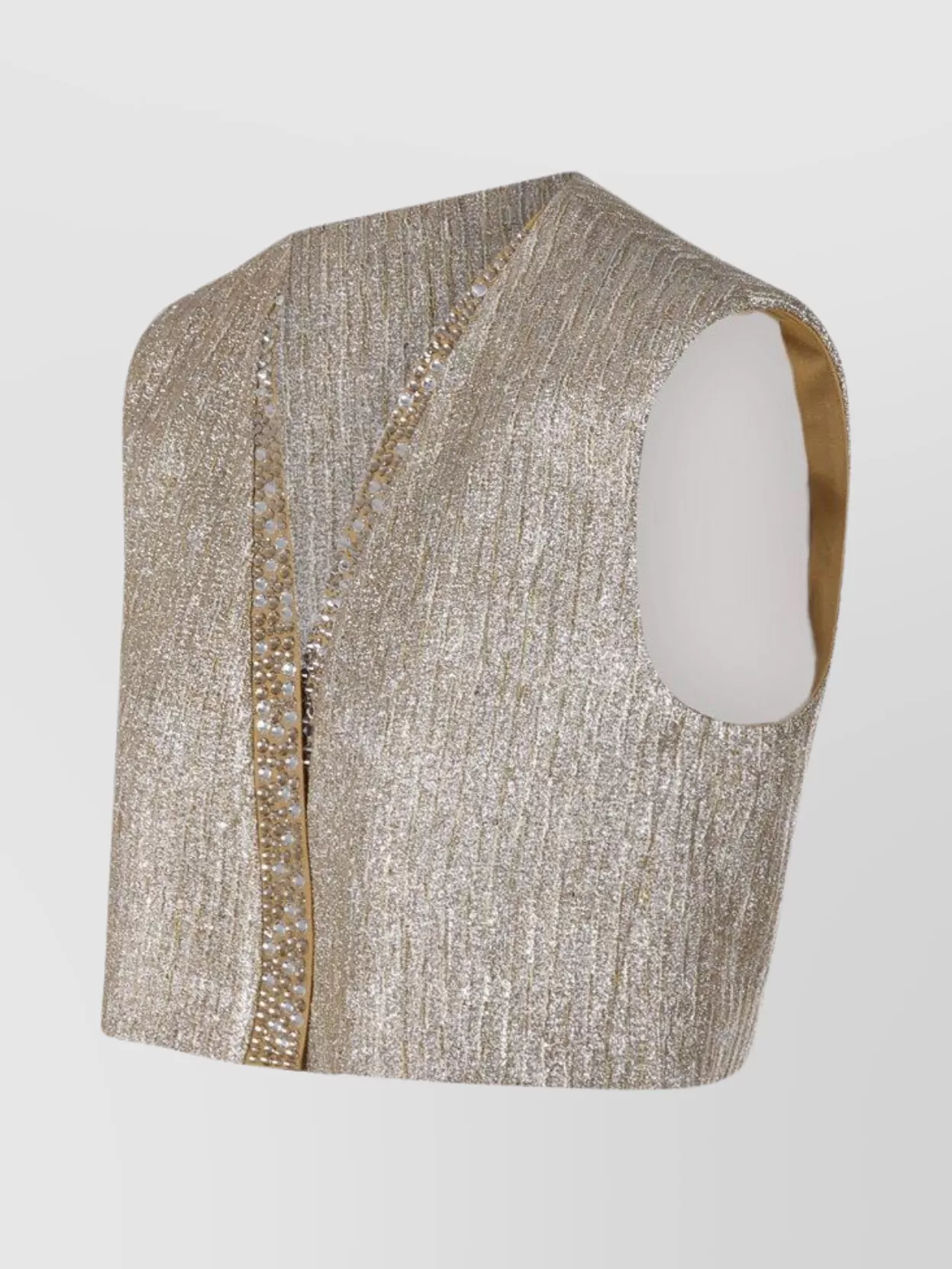 Forte Forte Embellished Metallic Sleeveless Jacket
