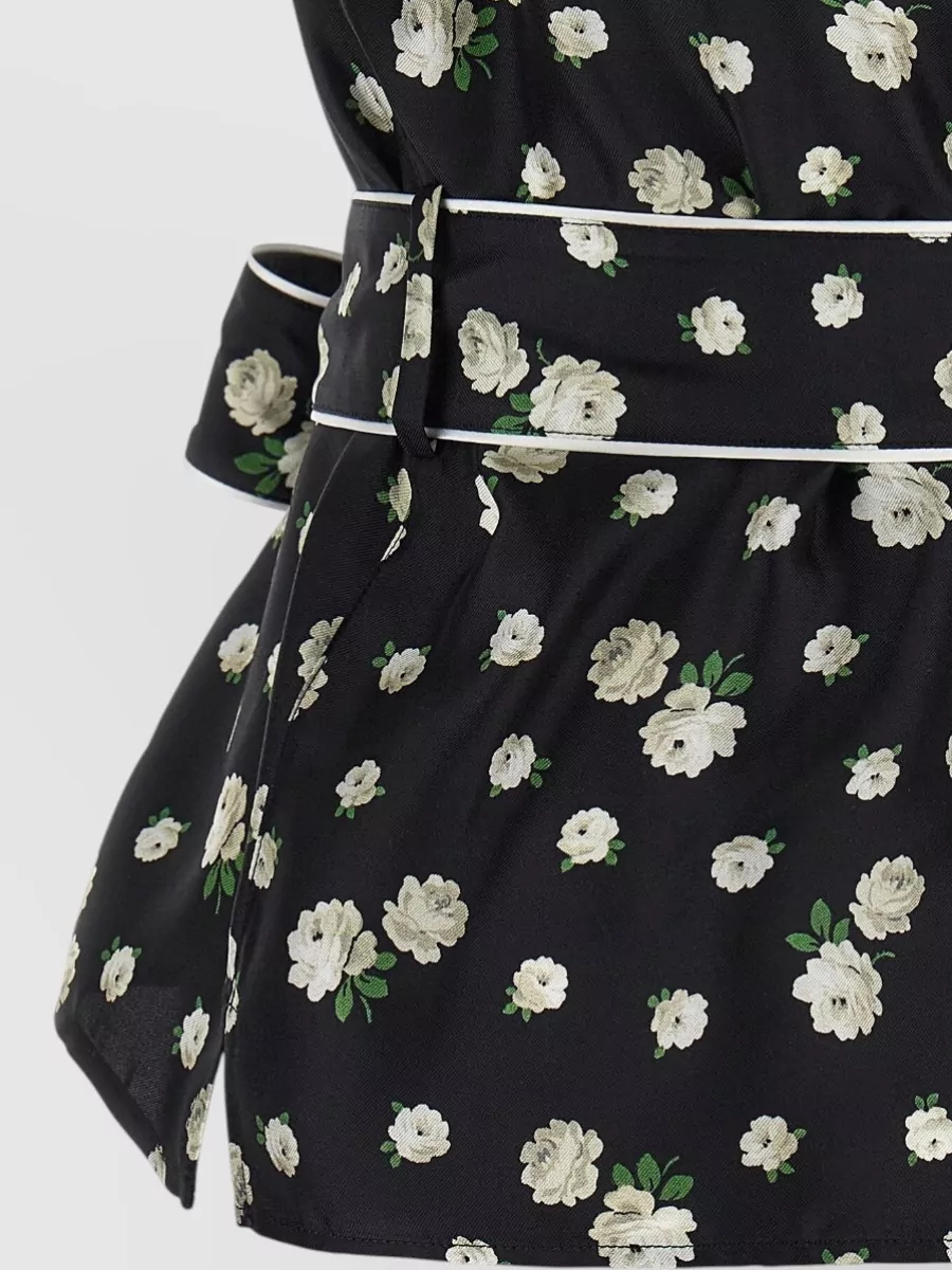 Dolce&Gabbana Silk Floral-Print Short-Sleeve Pyjama Shirt