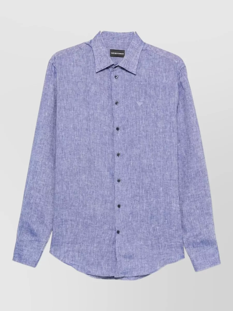 Emporio Armani linen long-sleeve shirt