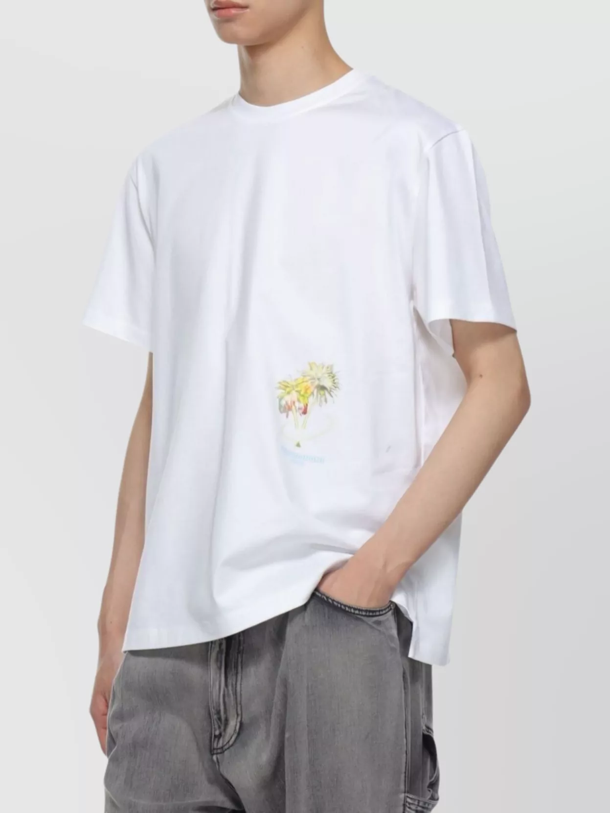 Wooyoungmi Crew Neck Cotton T-Shirt With Graphic Print
