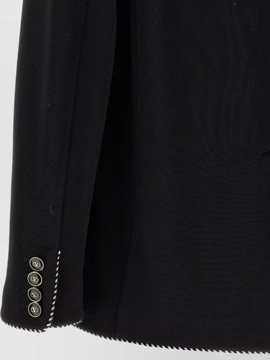 Valentino Garavani Single Breasted Blazer Button Detail
