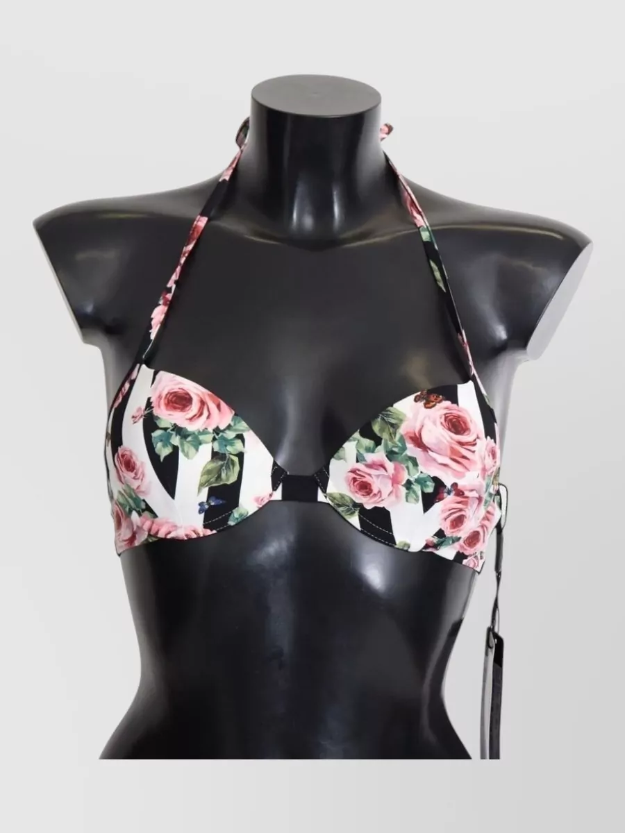 Dolce&Gabbana Sequined Nylon Bikini Top