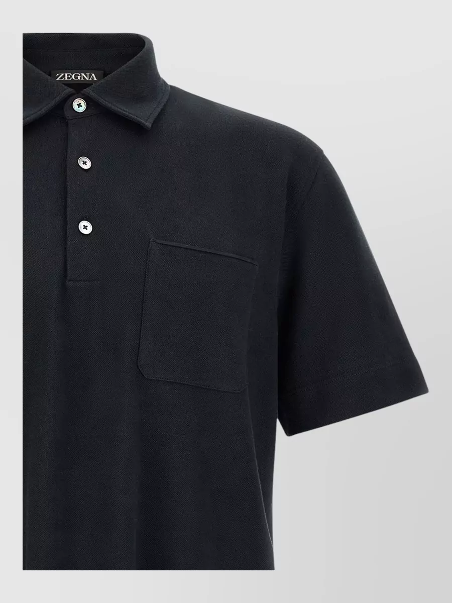 Zegna Cotton Short-Sleeve Polo Shirt