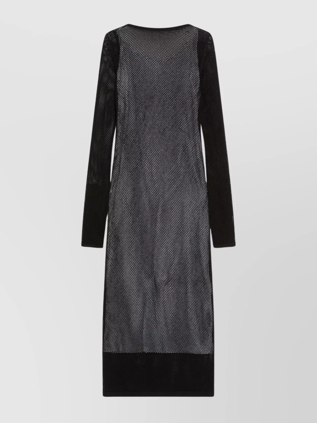Sportmax Mesh Sheer Dress Buttoned Sleeves