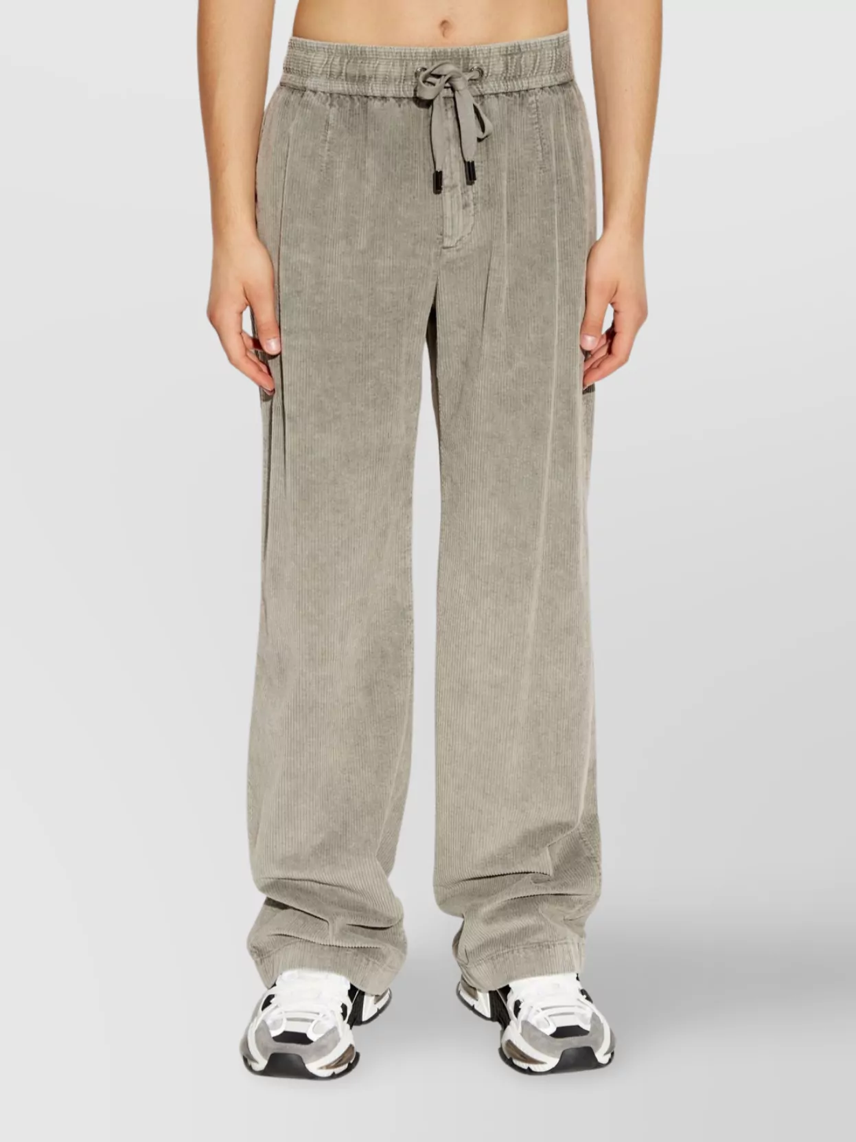 Dolce&Gabbana Trousers Back Pocket Button Detail Elastic Waistband