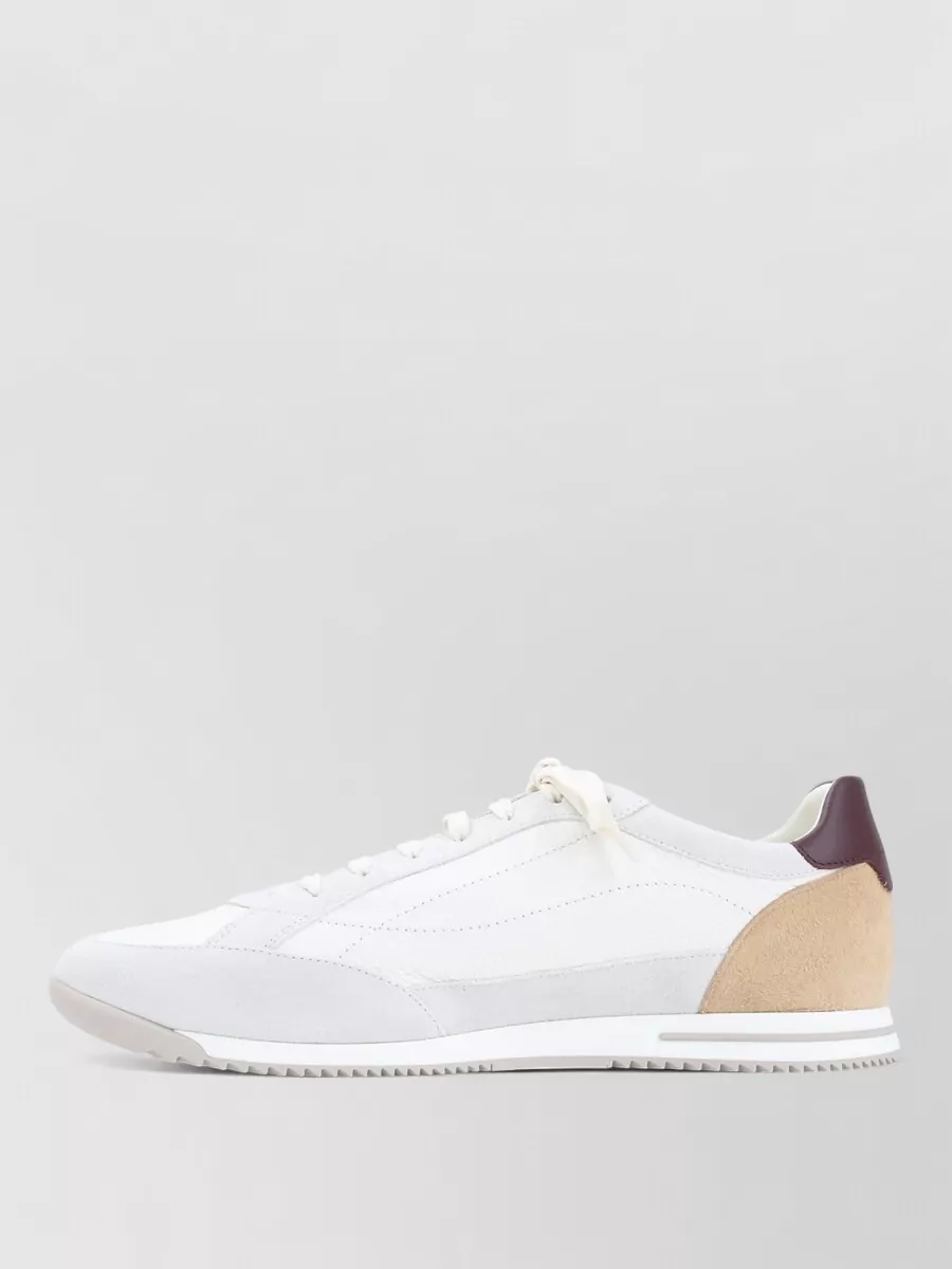 Brunello Cucinelli Sneaker Low Top Contrasting Heel Panel