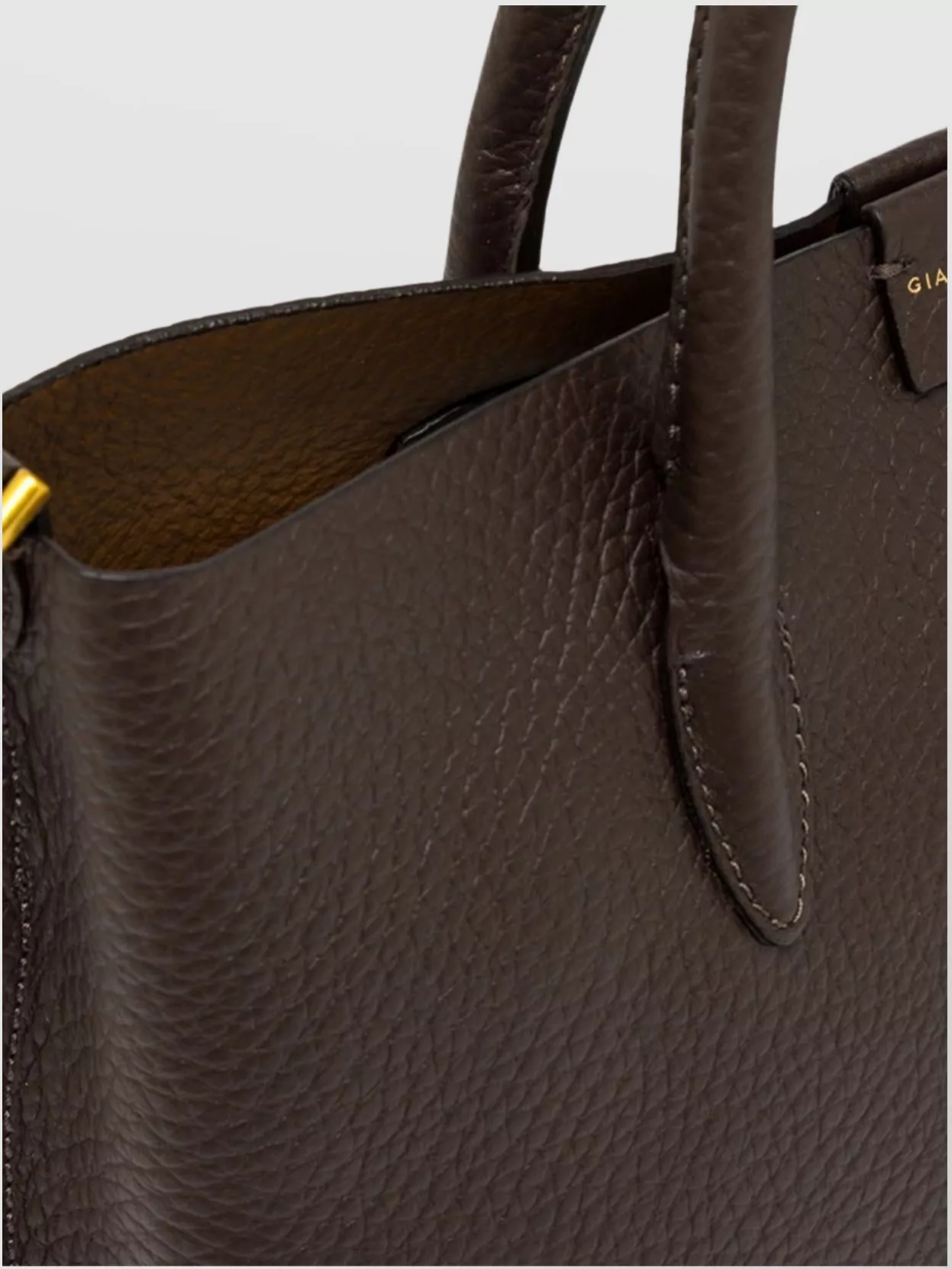 Gianni Chiarini Textured Leather Clutch Bag Top Handles