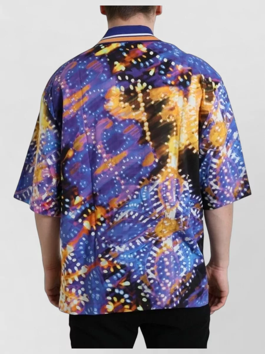 Dolce&Gabbana Printed Cotton Polo Shirt