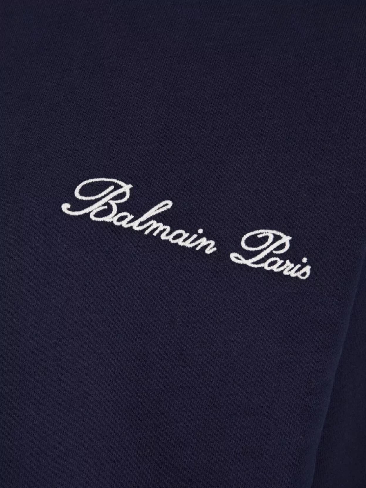 Balmain Hooded Sweatshirt With Kangaroo Pocket And Ribbed Finish