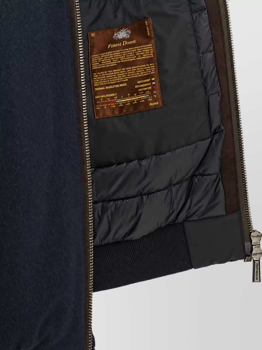 Moorer Wool Cashmere Padded Bomber Jacket