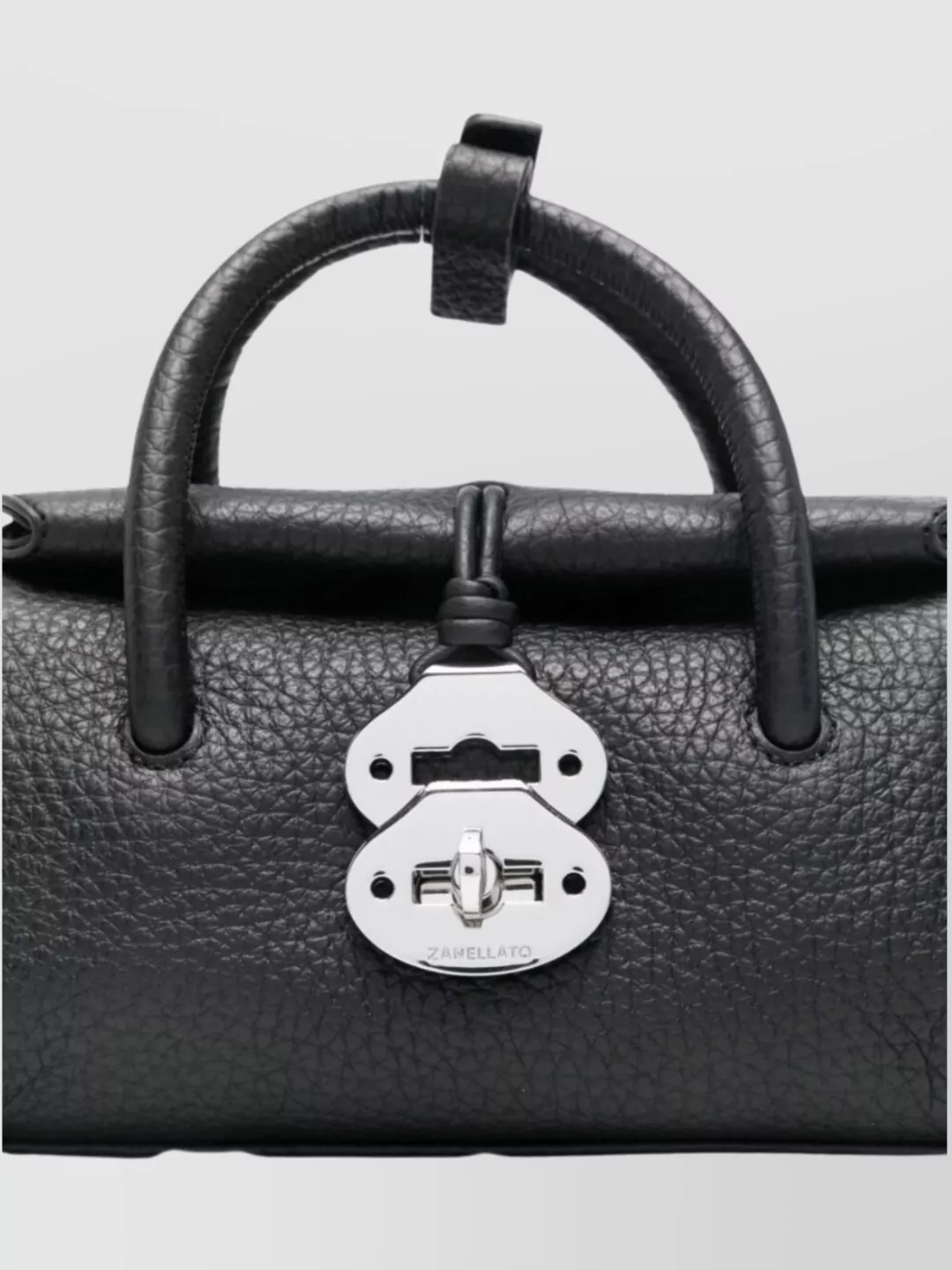 Zanellato Mini Leather Handbag Featuring Textured Finish