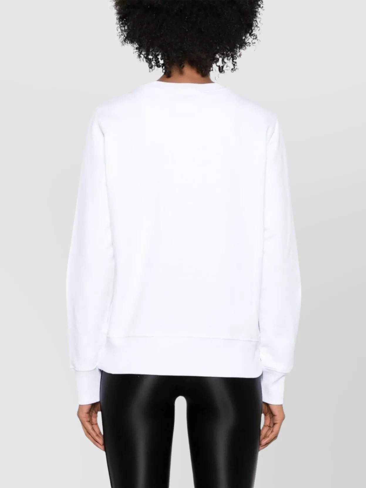 Shop Versace Jeans Couture Baroque Cotton Fleece Logo In White