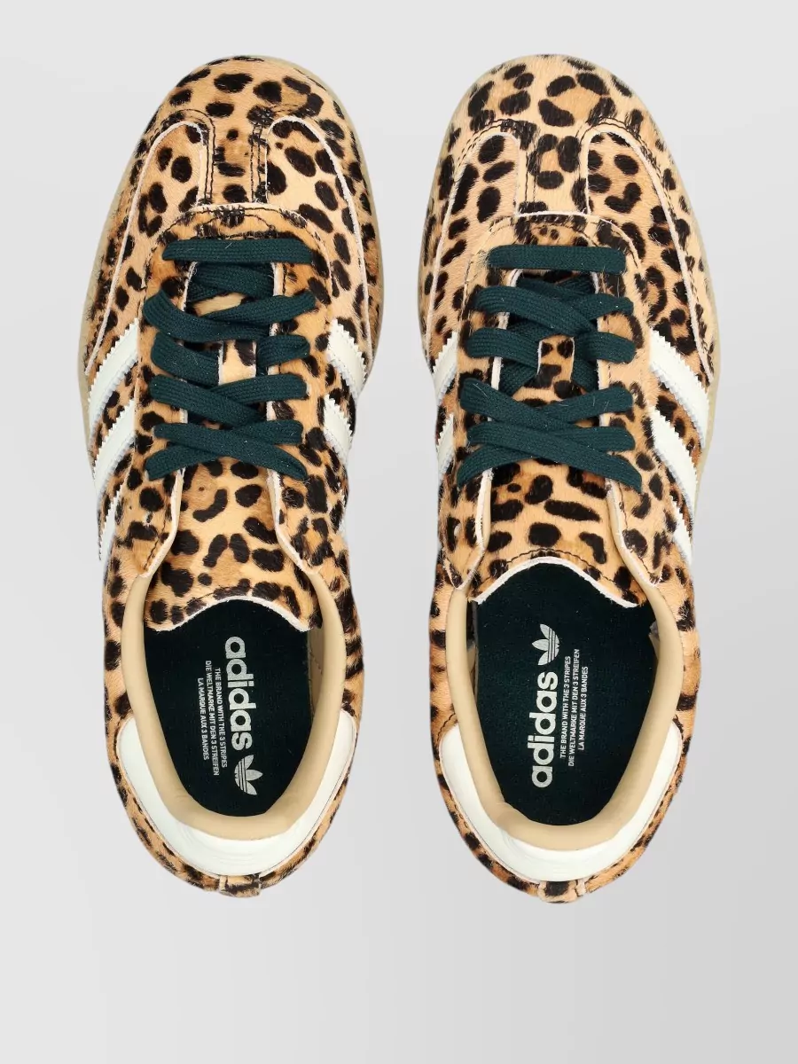 Adidas Originals Calf Hair Leopard-Print Low-Top Sneakers
