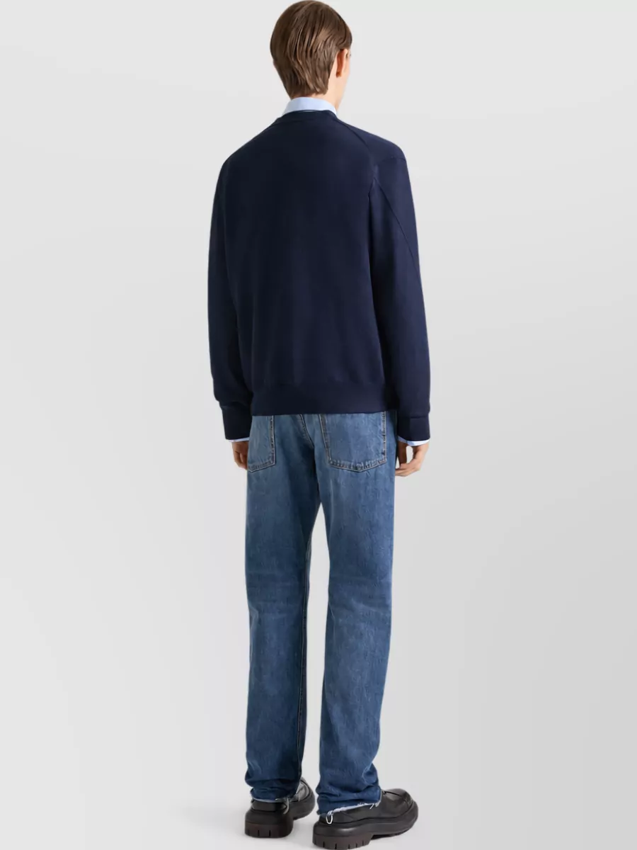 Givenchy Wool Ribbed V-Neck Cardigan