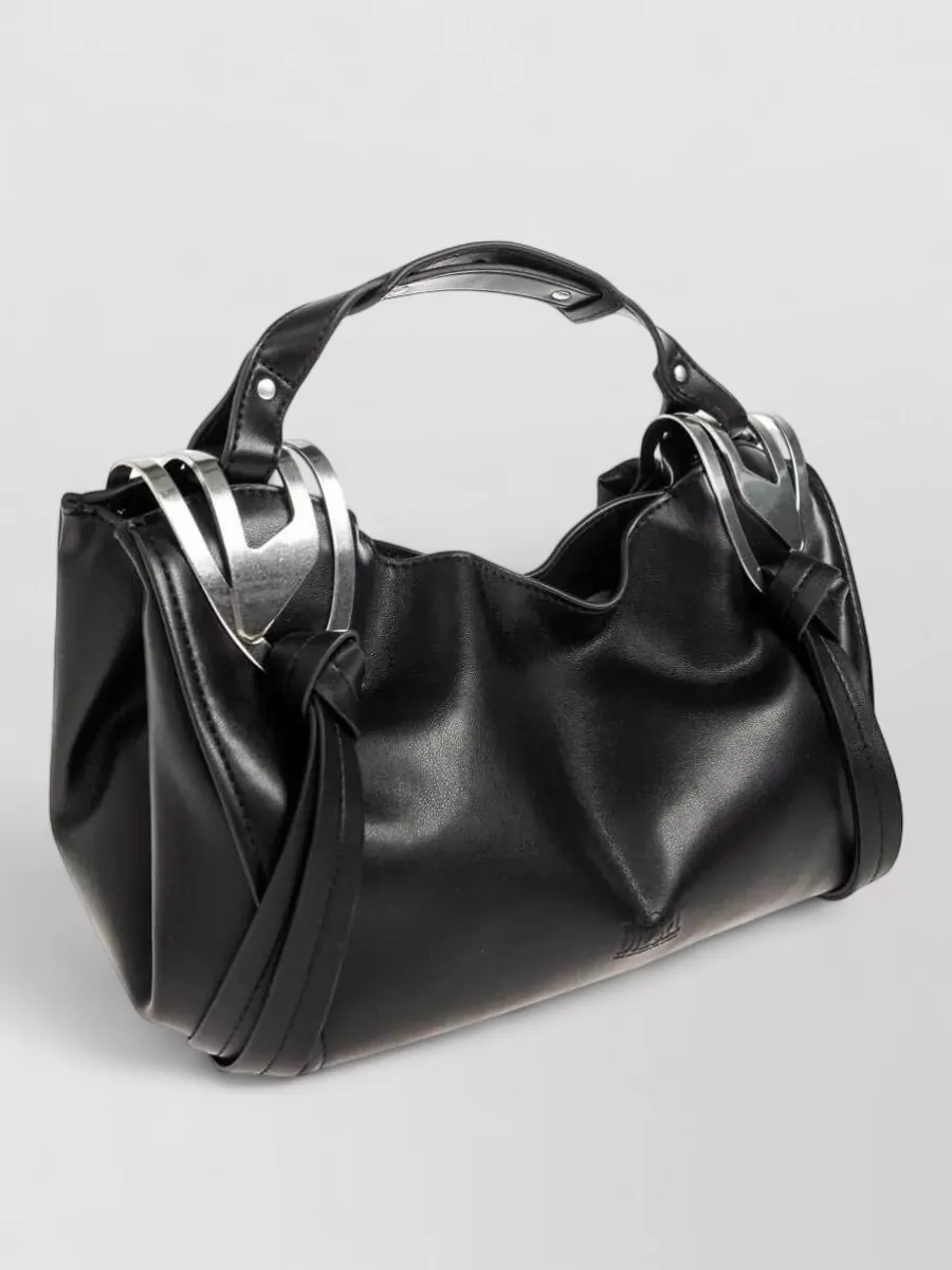 Diesel Small Polyurethane Knot-D Top Handle Bag