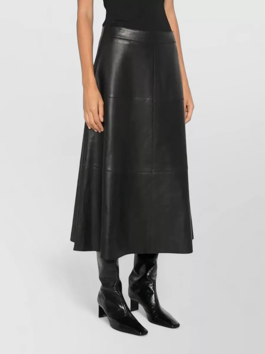 P.a.r.o.s.h. Leather A-Line Skirt