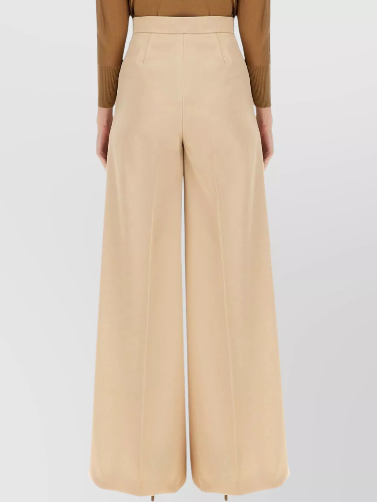 Max Mara High Waist Wide Leg Trousers With Pockets