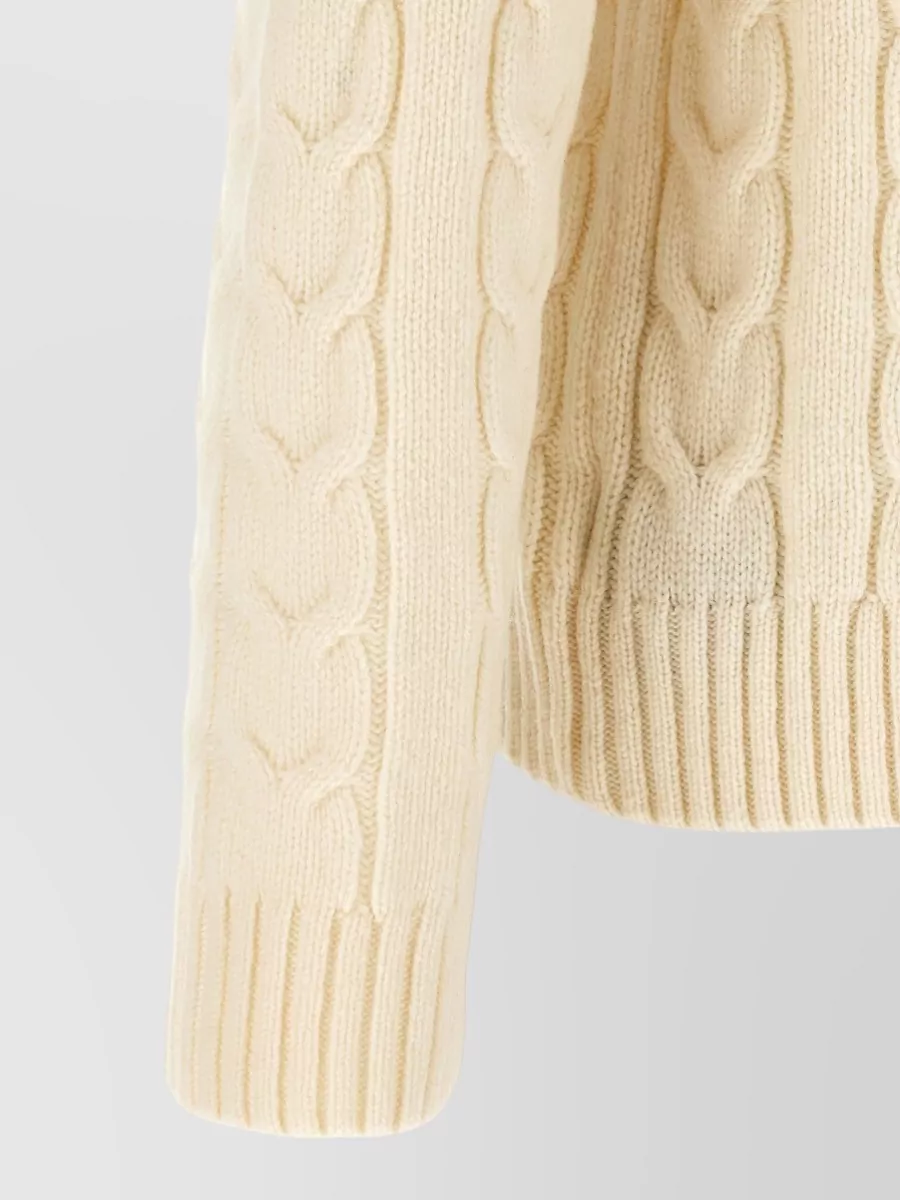 Zanone Virgin Wool Cable Knit Turtleneck Jumper