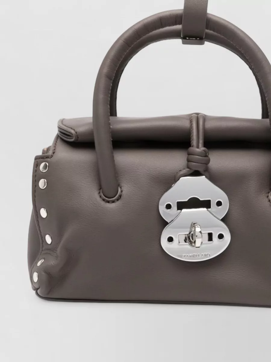 Zanellato Studded Leather Shoulder Bag