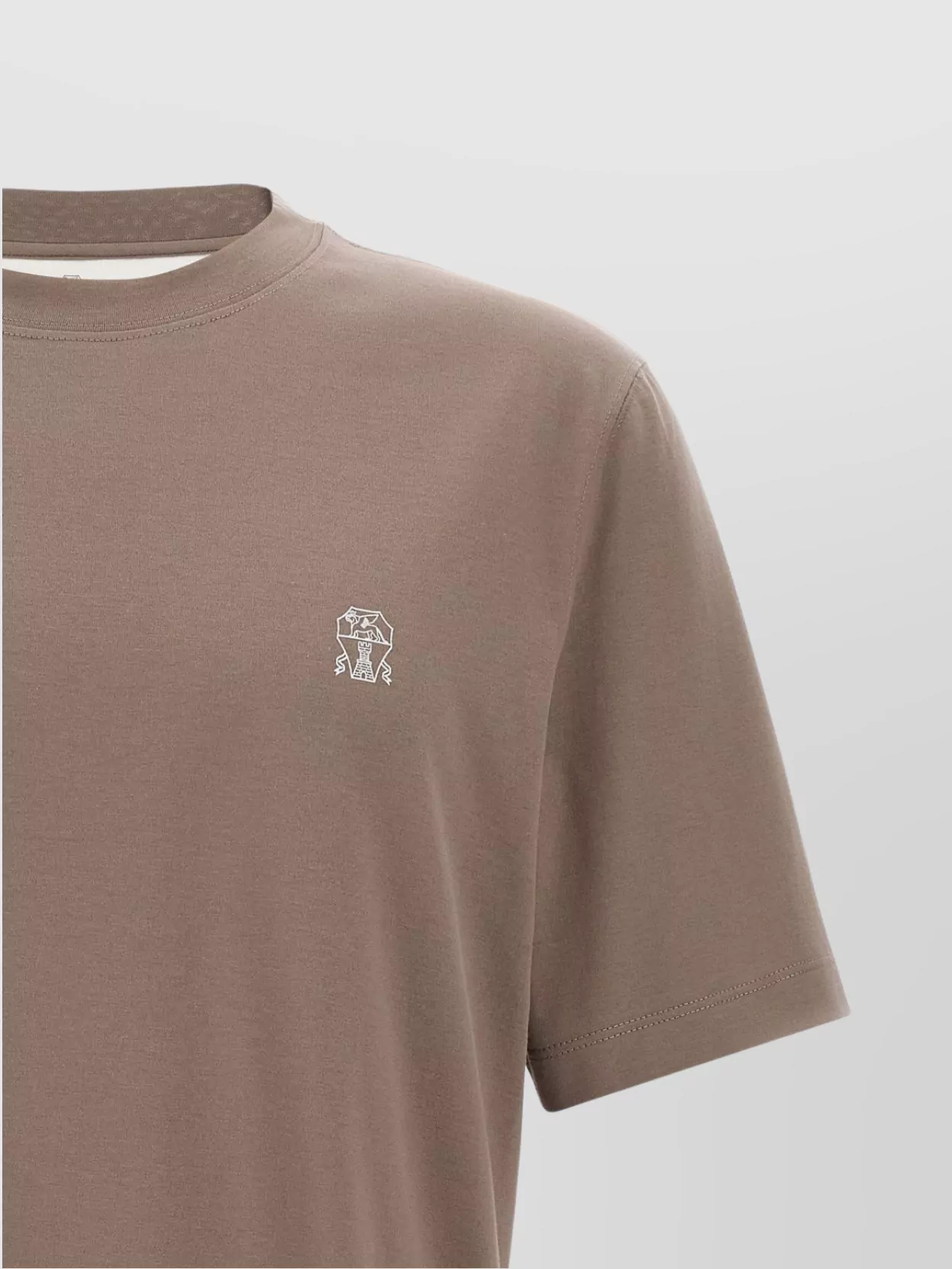 Brunello Cucinelli Crew Neck Logo T-Shirt