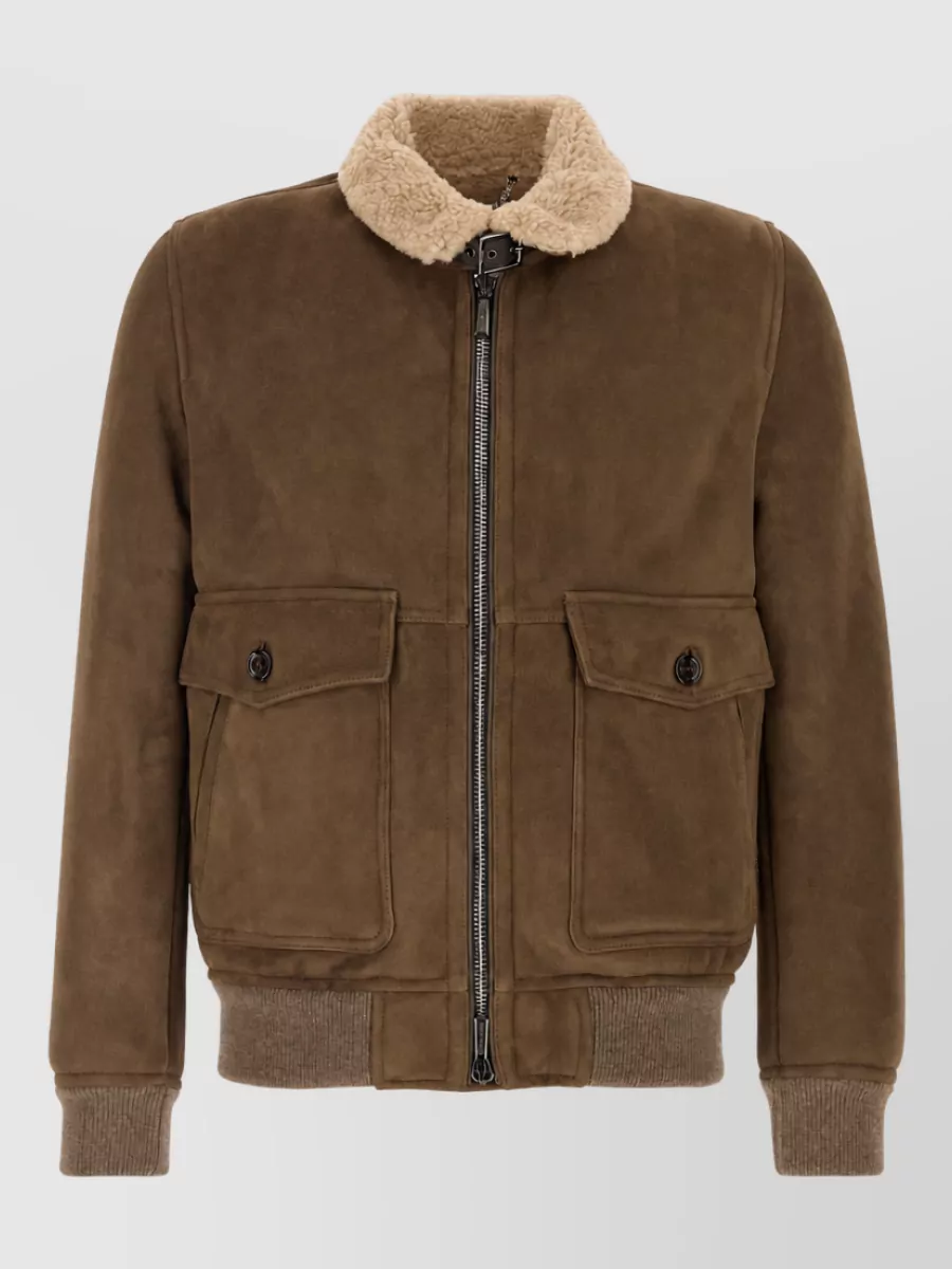 Moorer shearling bomber jacket