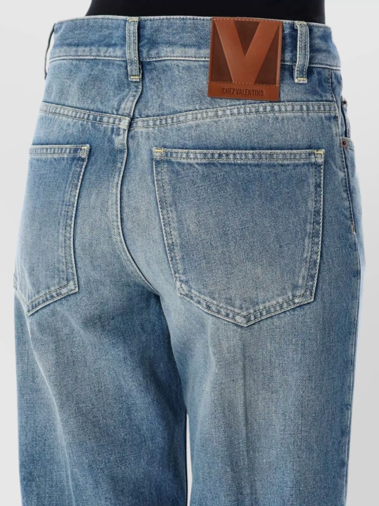 Valentino Garavani Denim Trousers With 5 Pockets And Belt Loops