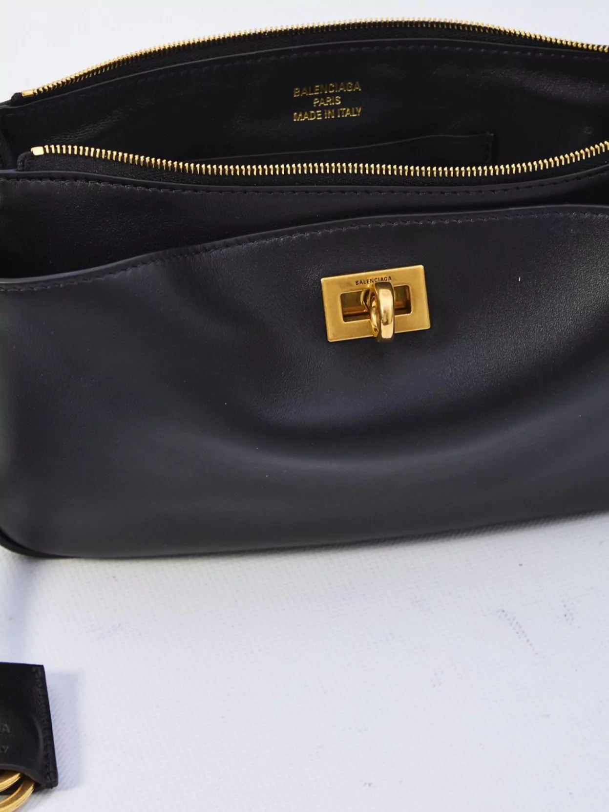 Balenciaga Rodeo Leather Pouch Chain Detail