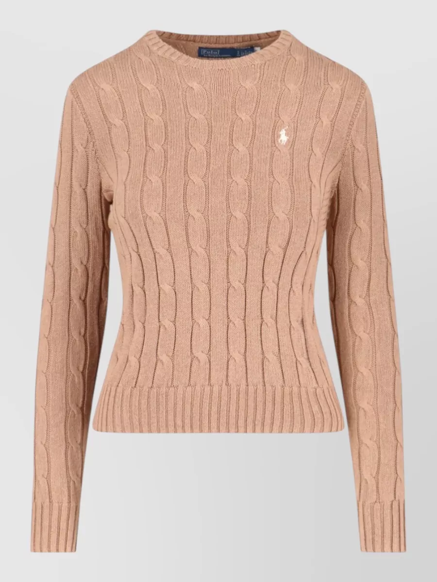 Polo Ralph Lauren Cotton cable-knit slim-fit crewneck jumper
