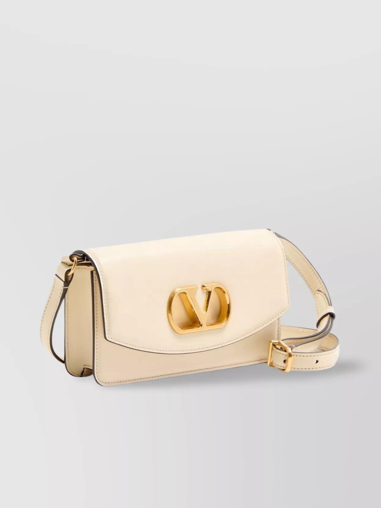 Valentino Garavani Small Leather Clutch With Adjustable Chain Strap