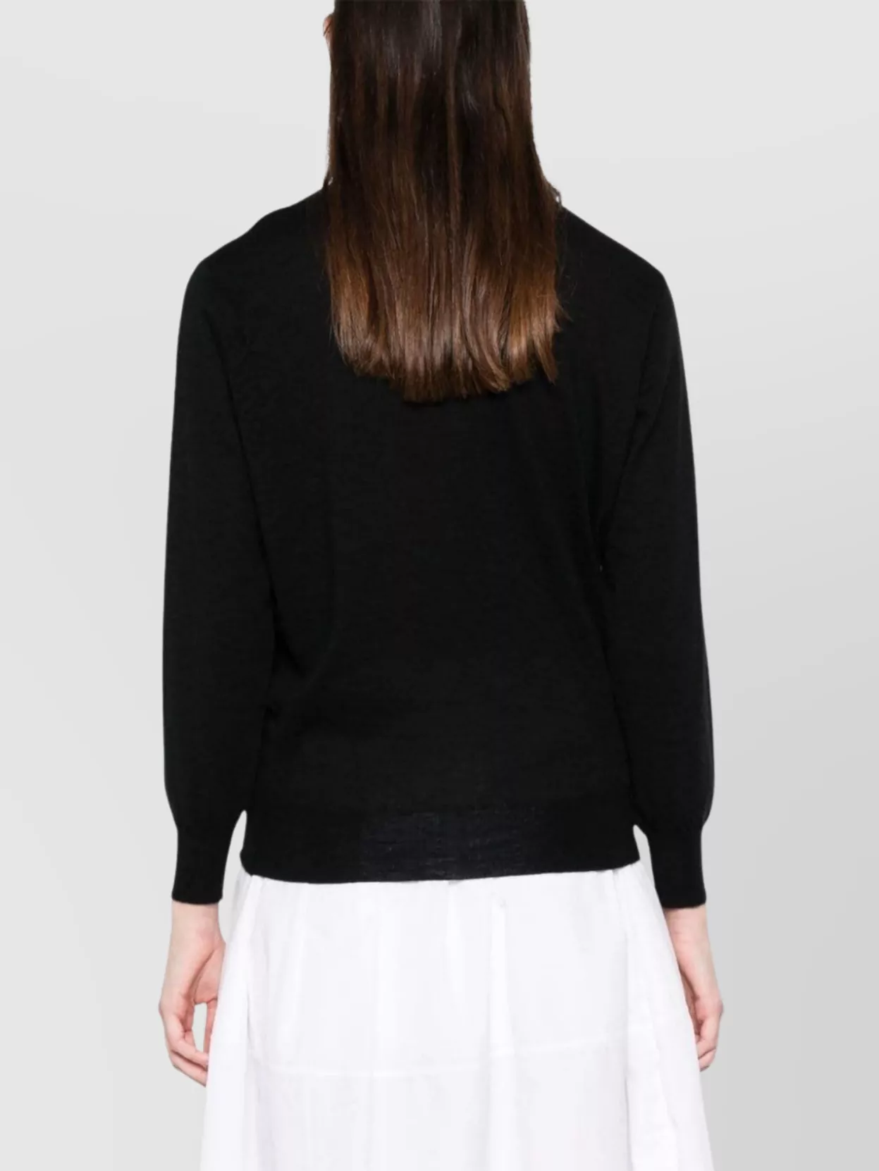 Prada Collared Cashmere Polo Shirt With Long Sleeves