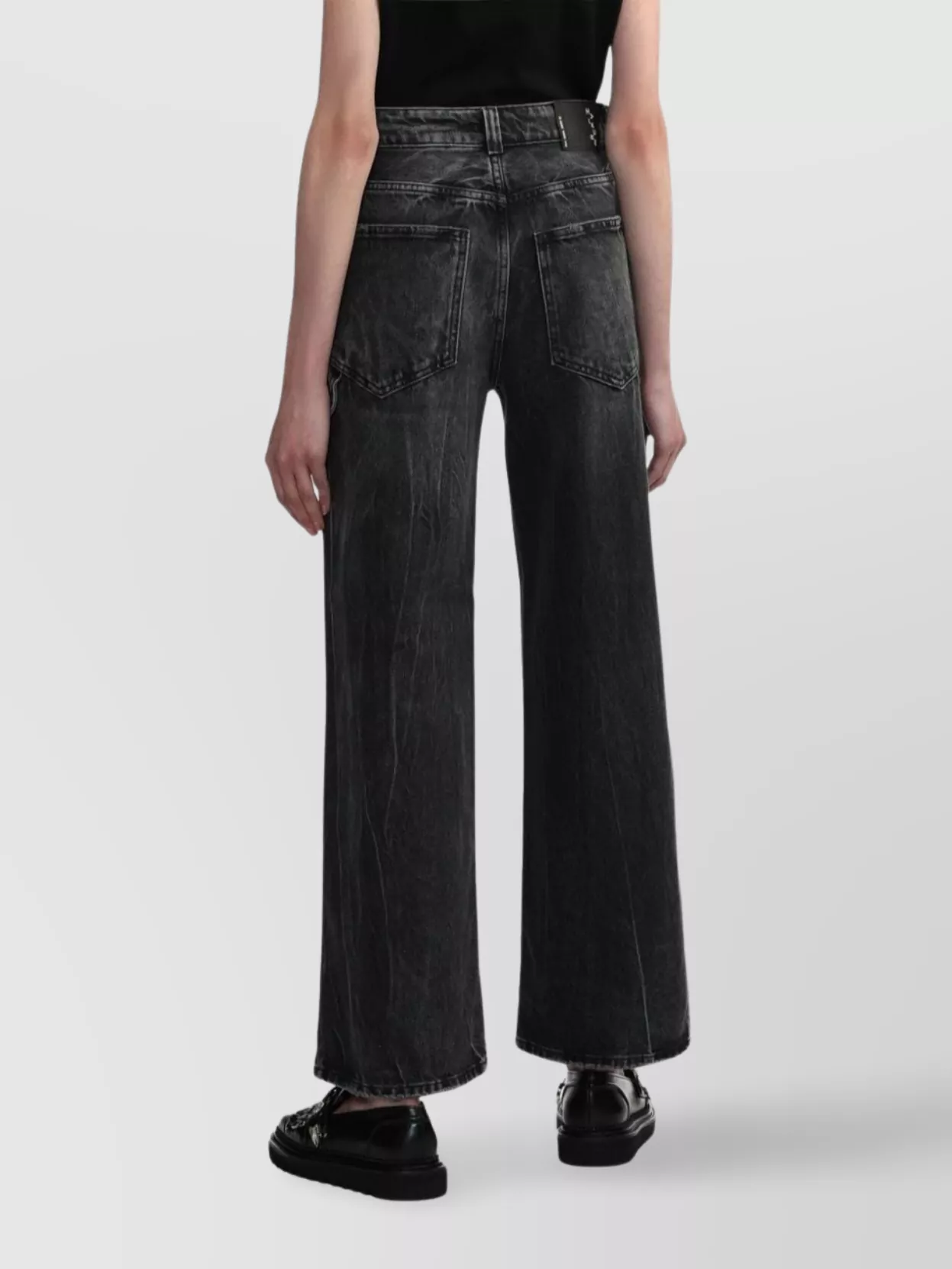 Haikure Winona Wide Leg Trousers With Faded Wash