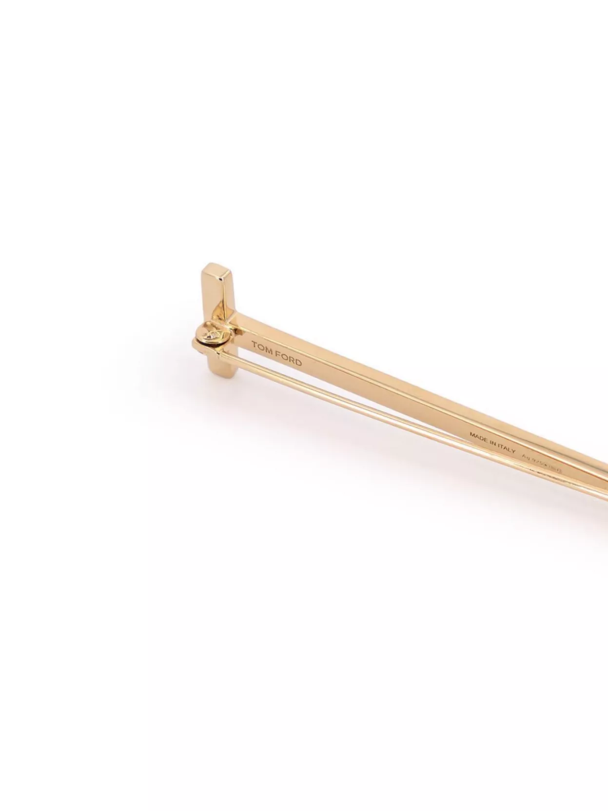 Tom Ford T-Shaped Gold-Tone Brooch Pin