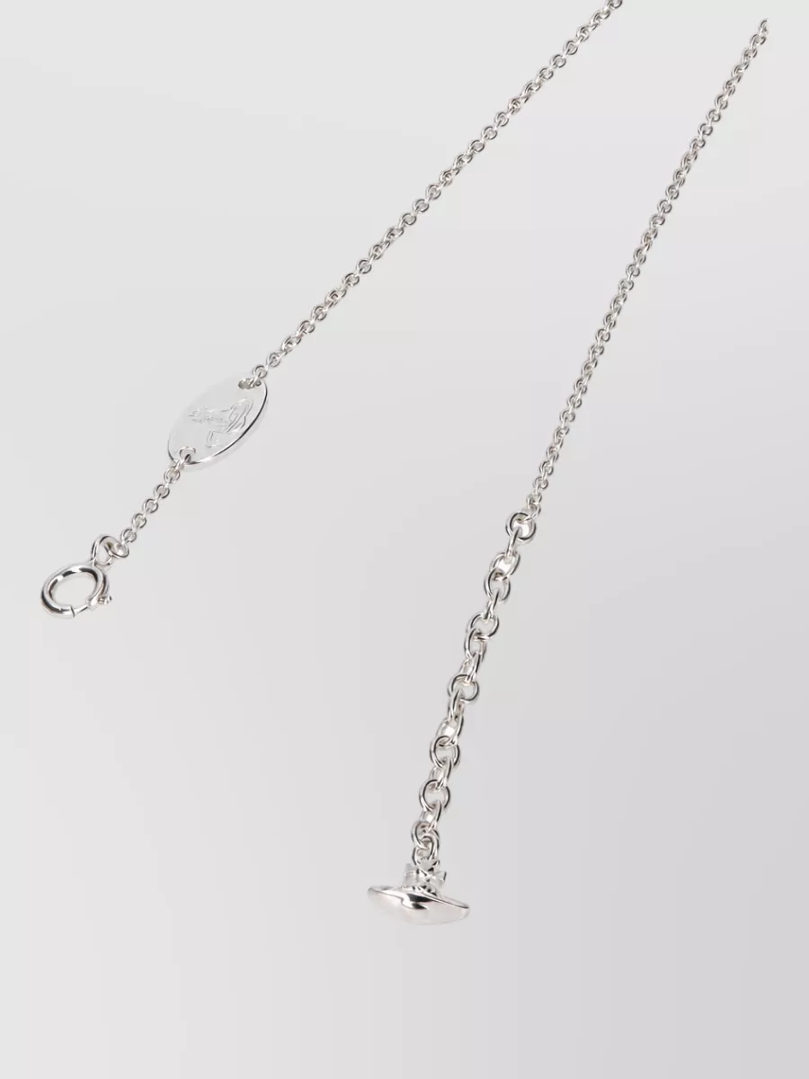 Vivienne Westwood Sterling Silver Crystal-Embellished Pendant Necklace