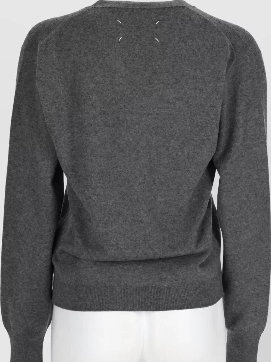 Maison Margiela Wool Cardigan Front Pockets Long Sleeves