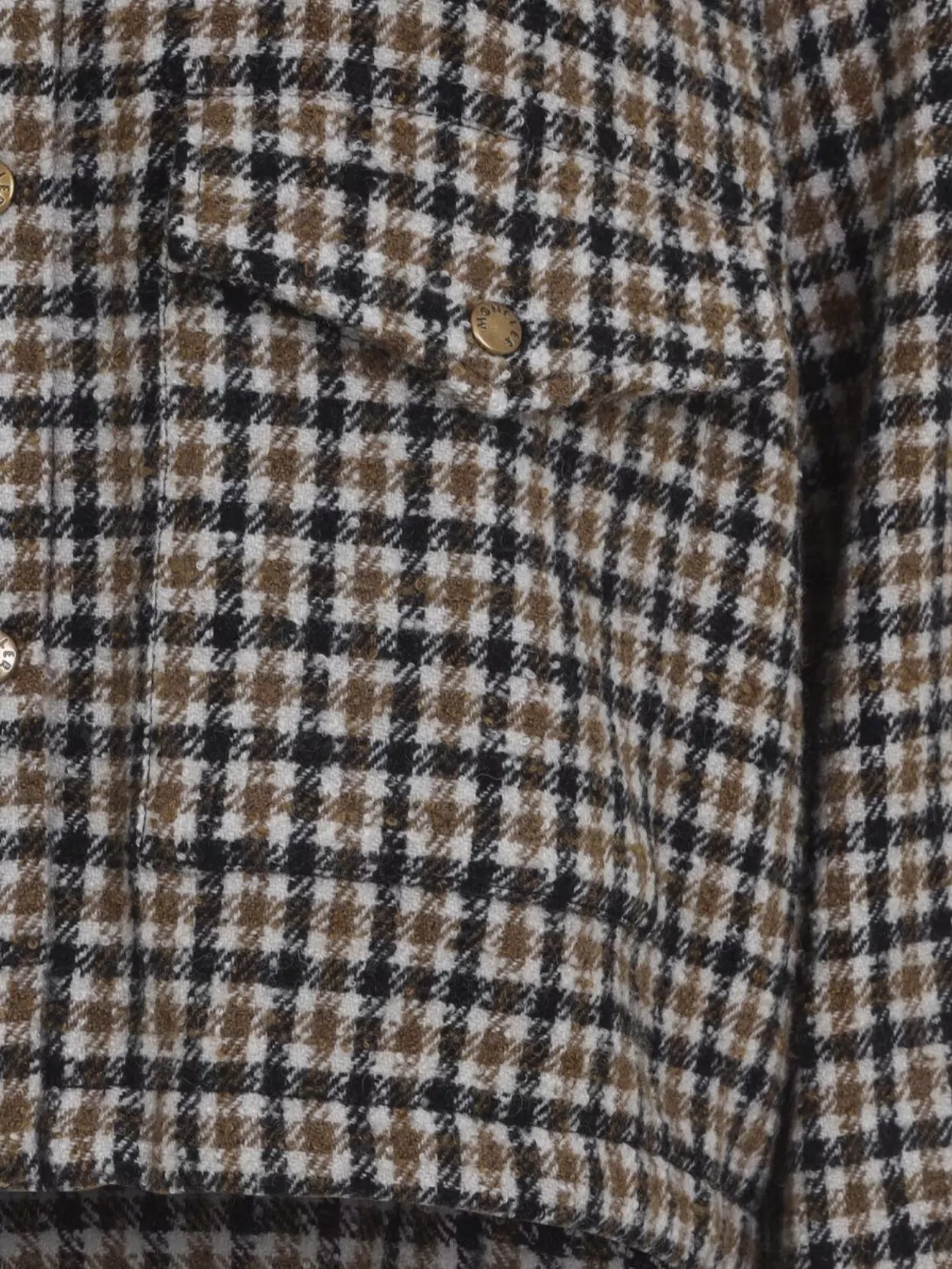 Moncler Checkered Long Sleeve Shirt Front Pockets In Multi