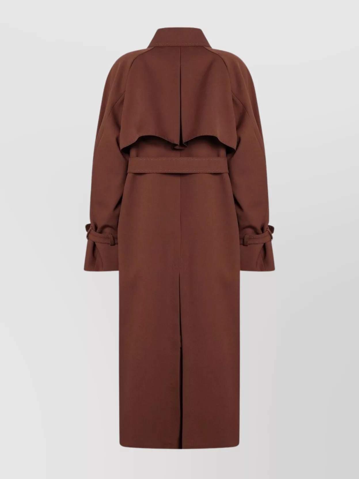 Max Mara Trench Coat Waterproof Adjustable Cuffs In Brown
