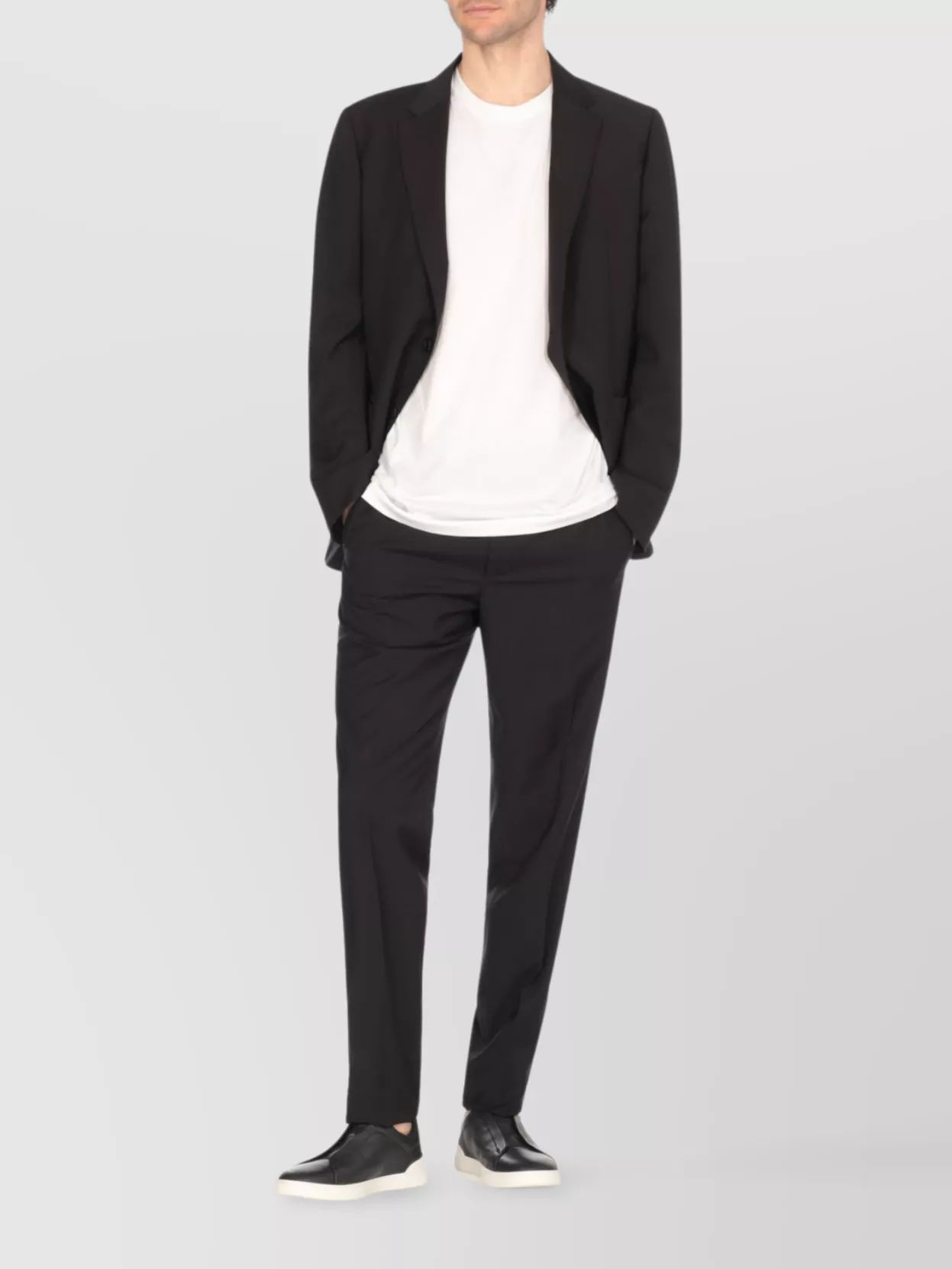 Zegna Single-Breasted Wool Blazer With Buttoned Cuffs