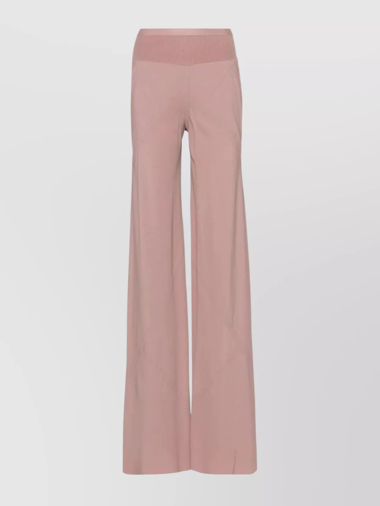 Rick Owens High Waist Wide Leg Trousers In Pink