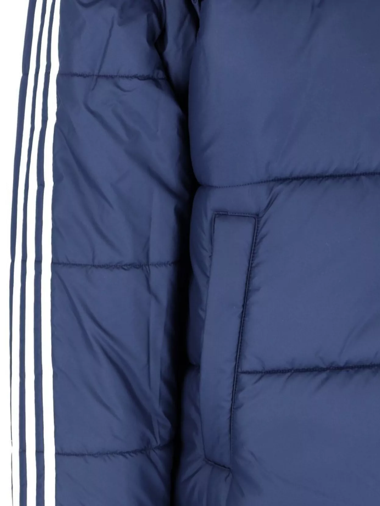 Adidas Quilted Hooded Jacket Side Pockets