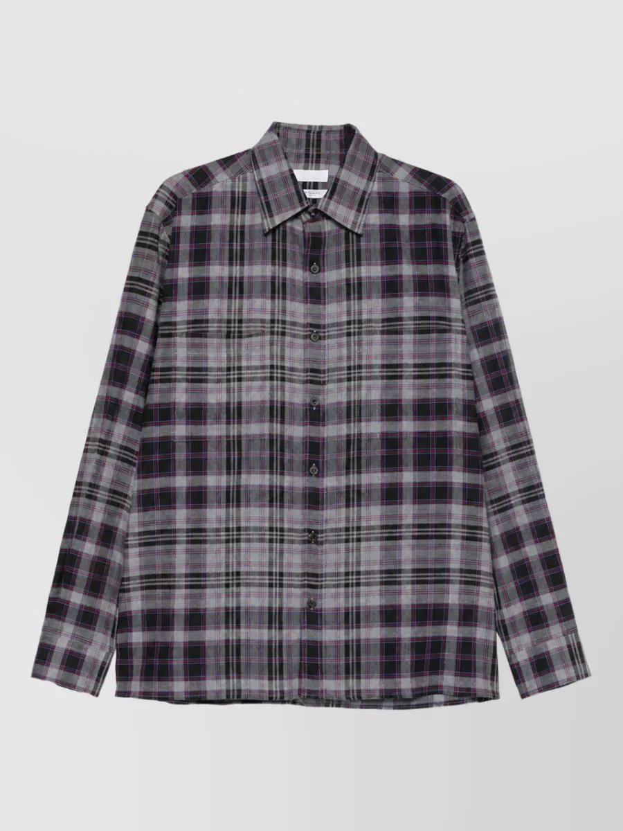 Cellar Door checked cotton long-sleeve shirt