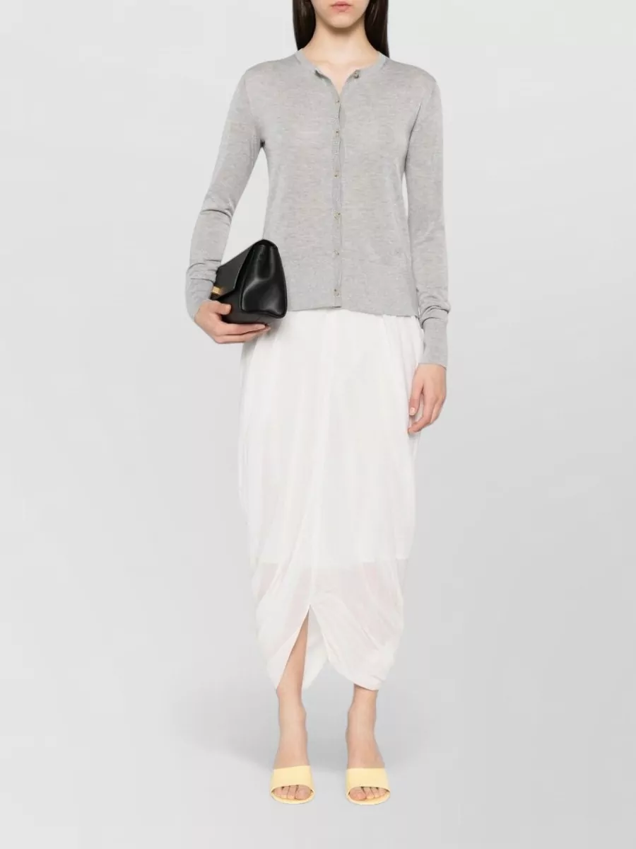 Totême Cashmere Crewneck Long-Sleeve Cardigan