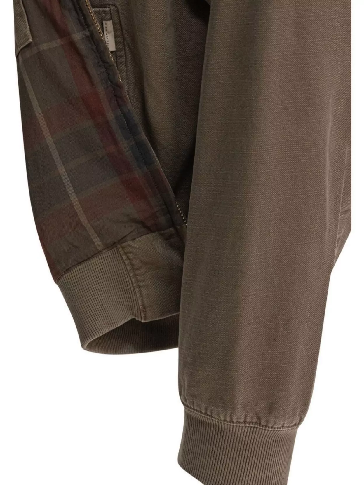 Baracuta High Collar Ribbed Cuffs Front Pockets In Brown