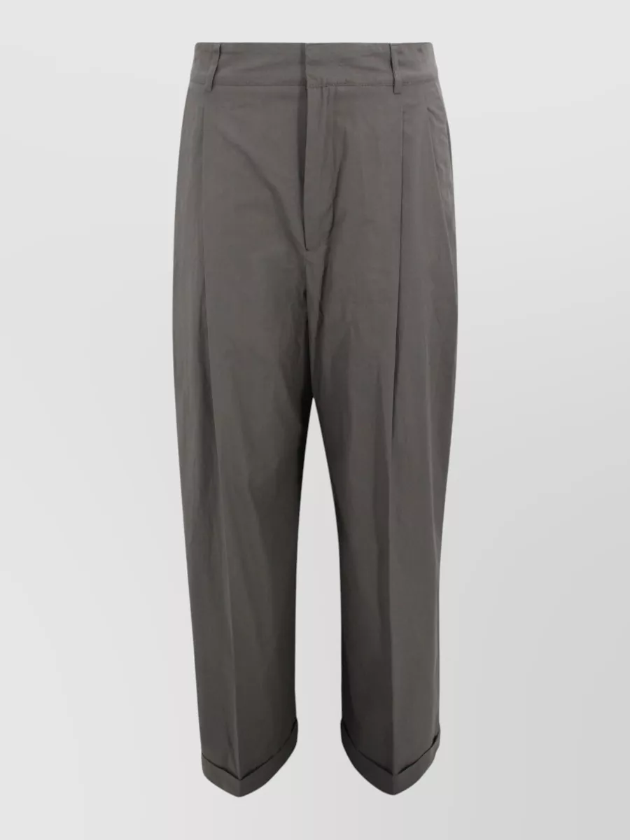 Soeur Virgin Wool Pleated Cropped Trousers