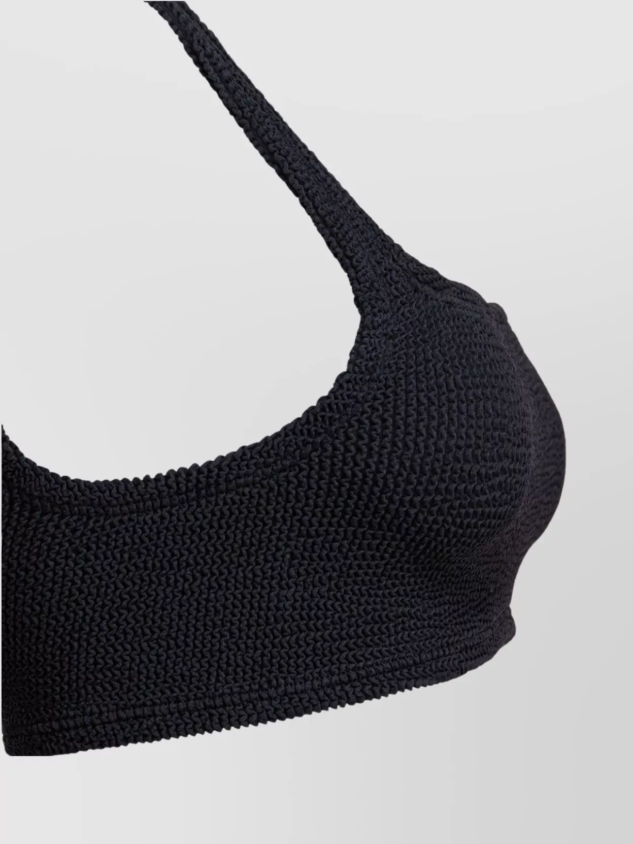 Shop Hunza G High-cut Leg Square Neckline Textured Fabric Two-piece Set