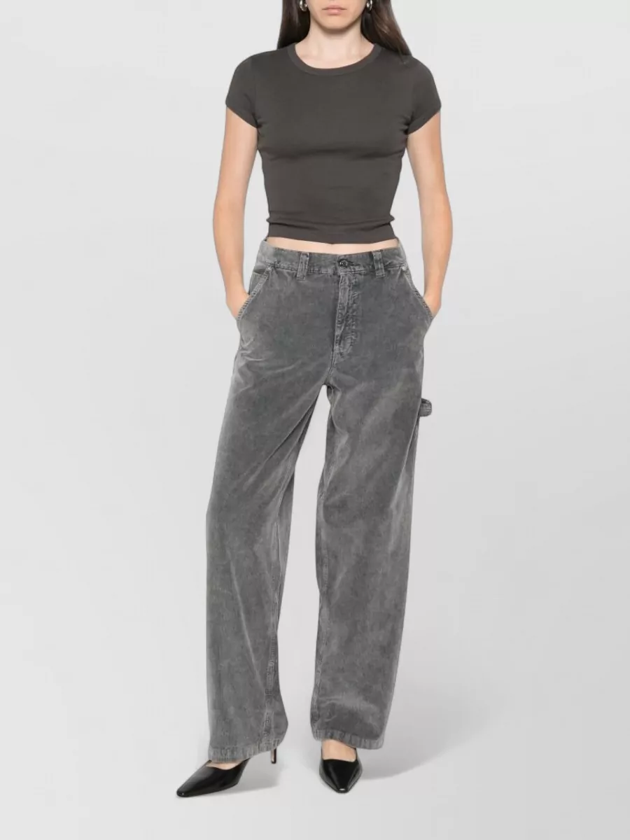Haikure Corduroy straight-leg trousers