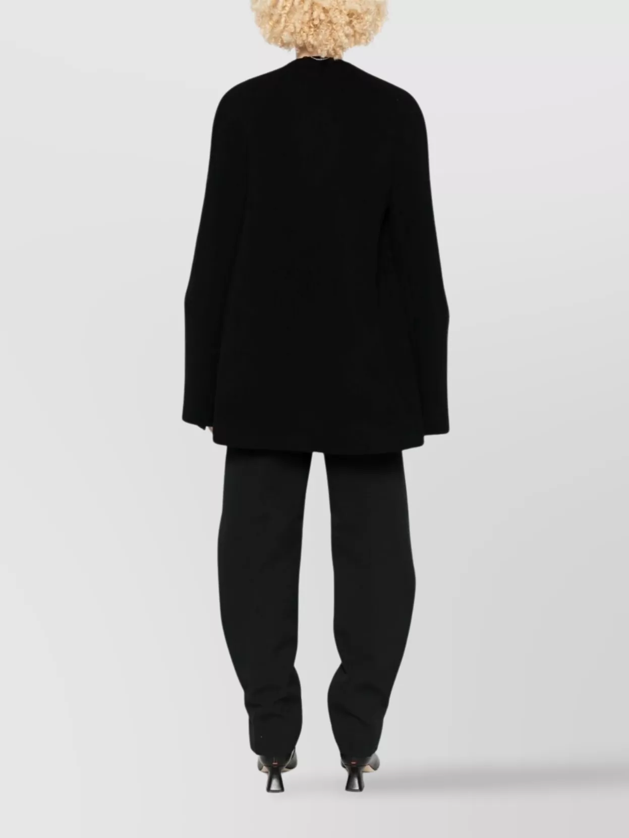 Totême Long Cape Sleeve Wool Coat