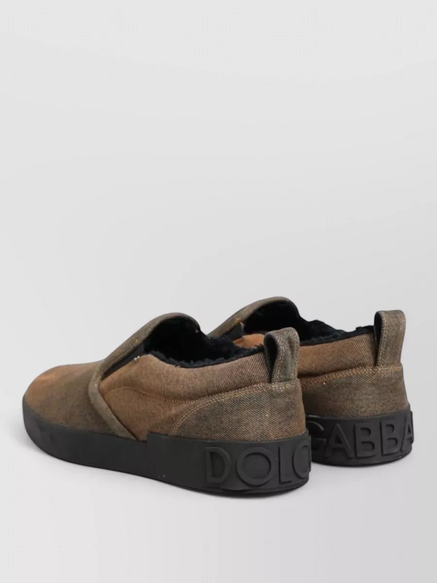 Dolce&Gabbana Cotton Slip-On Sneakers