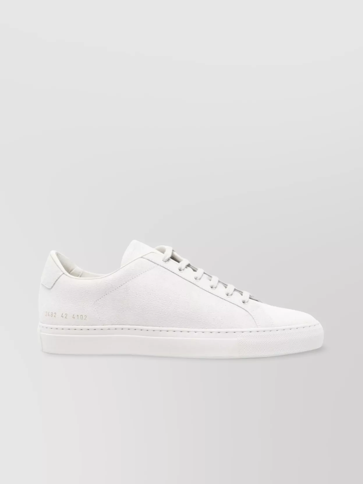 Common Projects Round Toe Suede Sneakers With Dust Bag