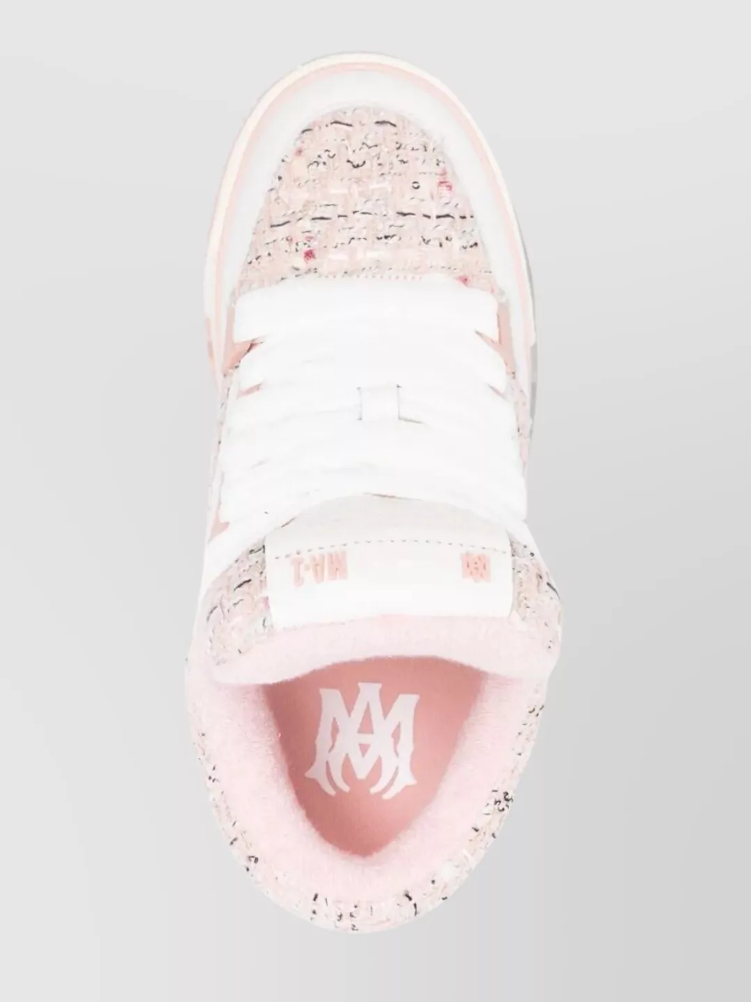 Amiri Round Toe Rubber Sole Textured Finish Sneakers